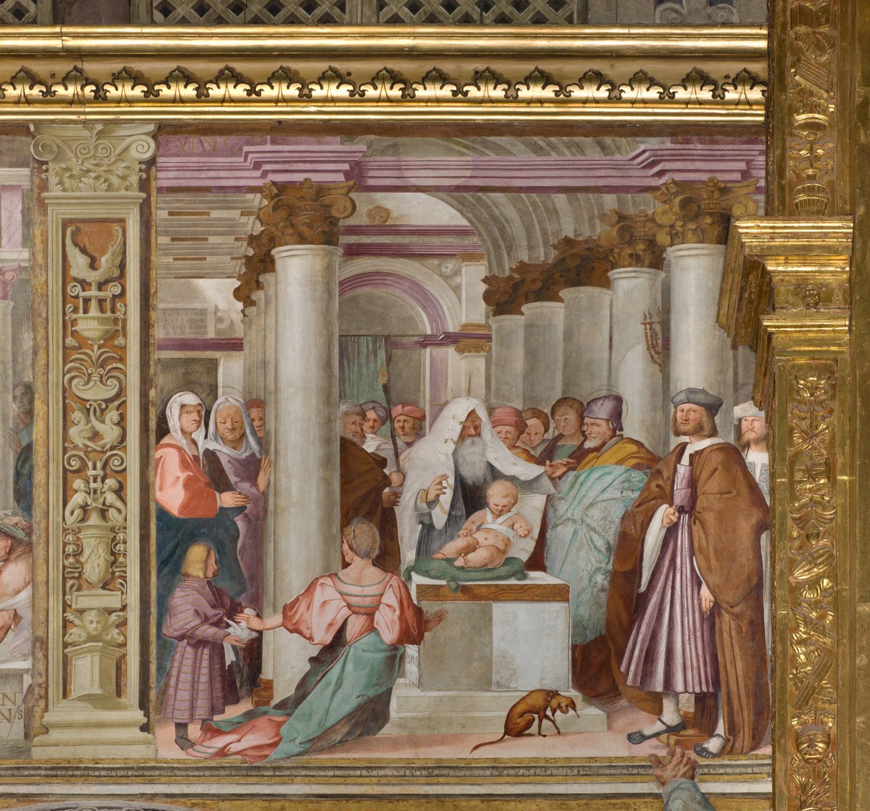 Central Nave, Fifth North Span, Præsentation ved templet, Gian Francesco Bembo af Gian Francesco Bembo