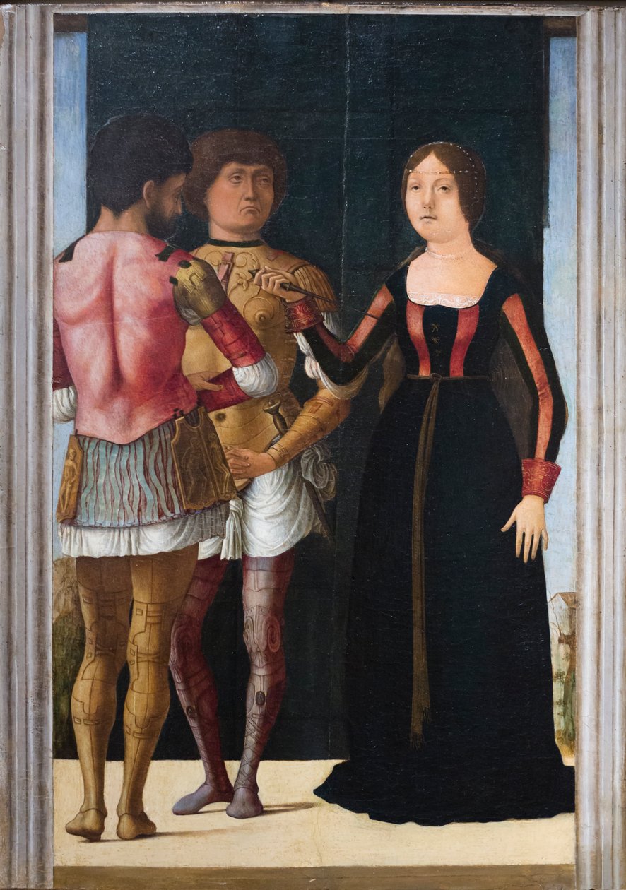 Brutus, Lucretia og Collatinus, ca. 1490 (olie og tempera på panel) af Gian Francesco de