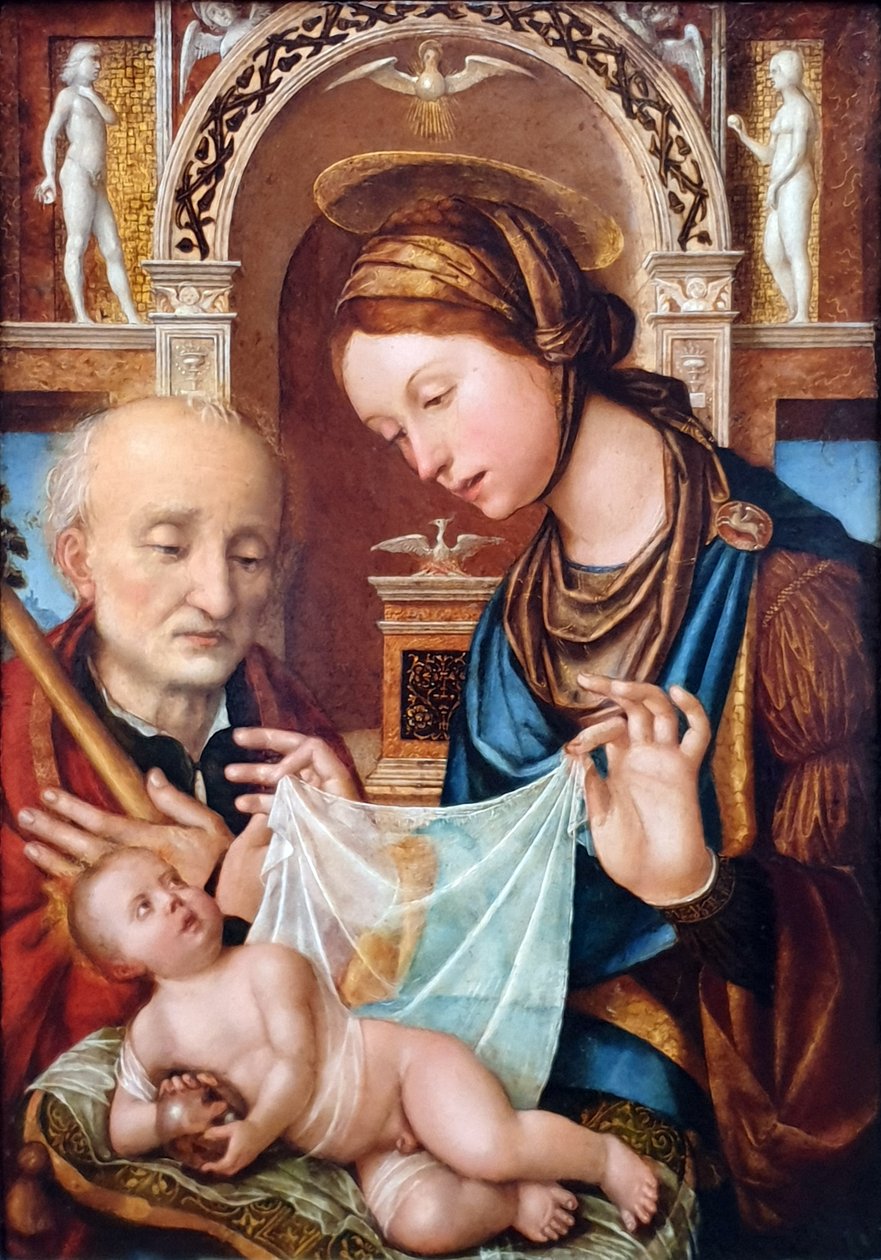 Tysk: Die Heilige Familie Den hellige familie af Gian Francesco de Maineri