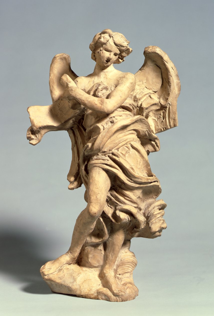 Angel Holding the Superscription, ca. 1668-69 (lavbrændt ler) af Gian Lorenzo Bernini