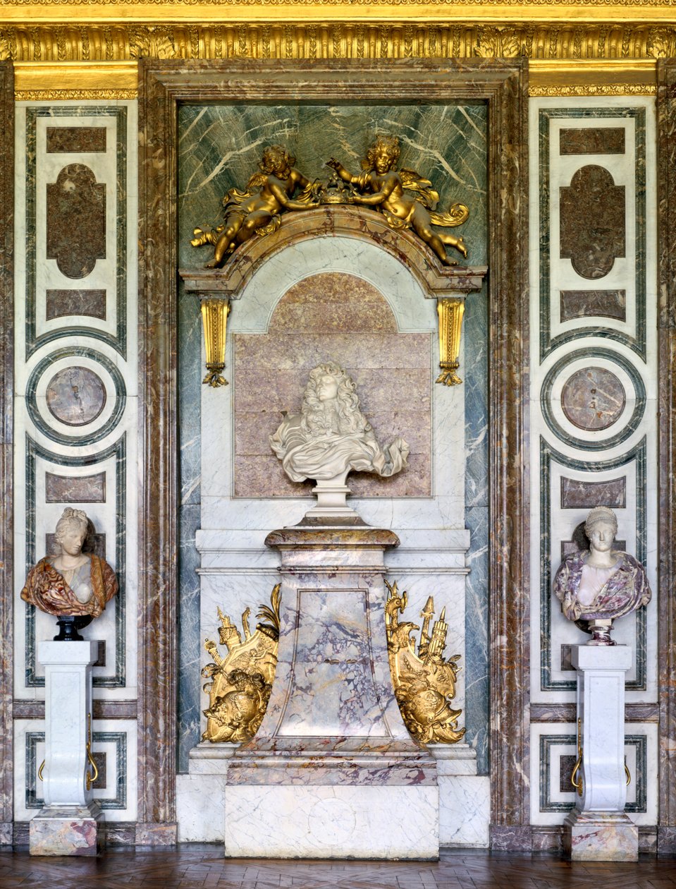 Buste af Louis XIV, Salon de Diane, Grand Apartment, Chateau de Versailles, Frankrig, 1600-tallet af Gian Lorenzo Bernini