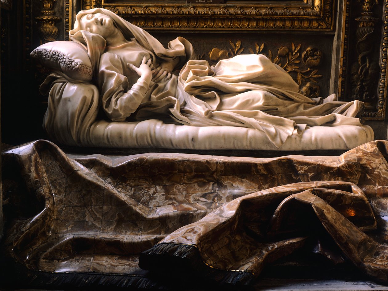 Italien, Rom, San Francesco Ripa-kirken, velsignede Ludovica Albertoni af Gian Lorenzo Bernini