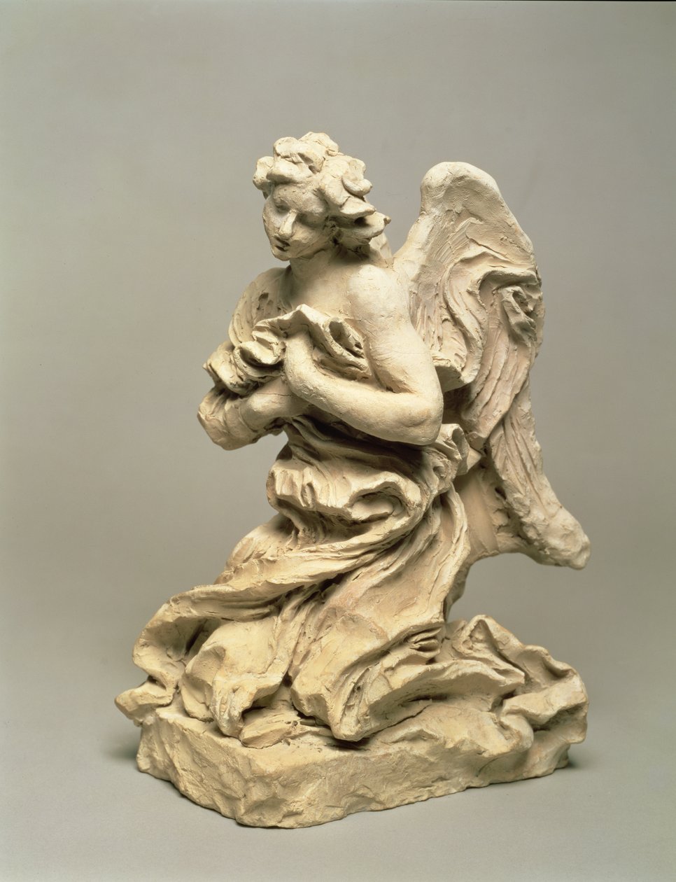 Knælende engel, ca. 1674-75 (lavbrændt ler) af Gian Lorenzo Bernini