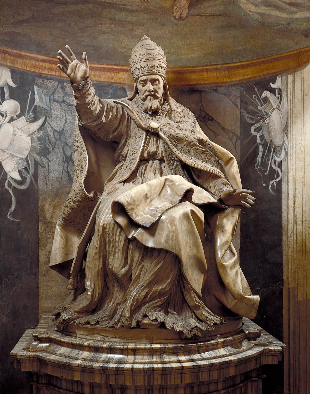 Pave Urban VIII, af Gian Lorenzo Bernini (1598-1680) og assistenter, marmor af Gian Lorenzo Bernini