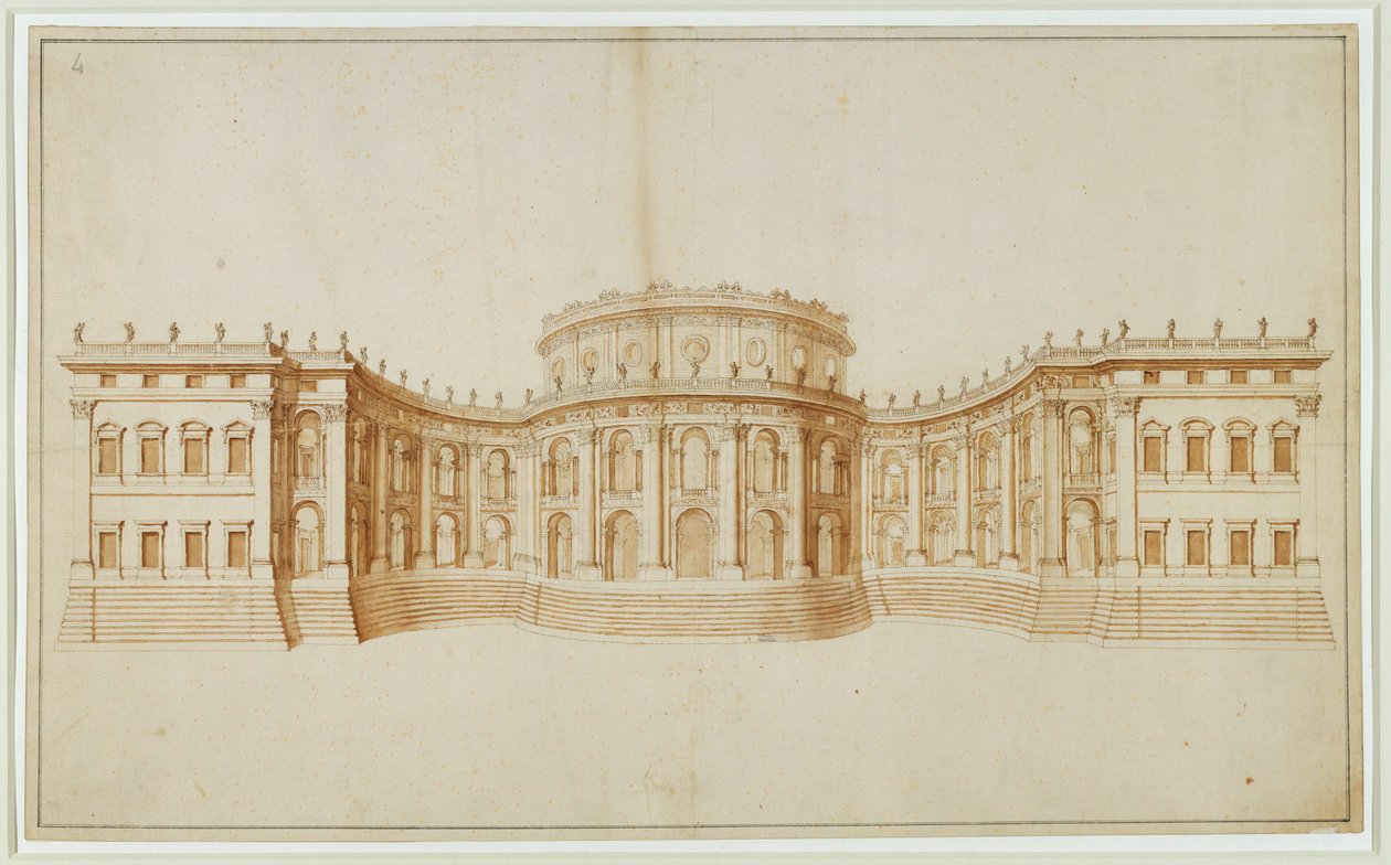 Projekt for Louvre ... af Gian Lorenzo Bernini