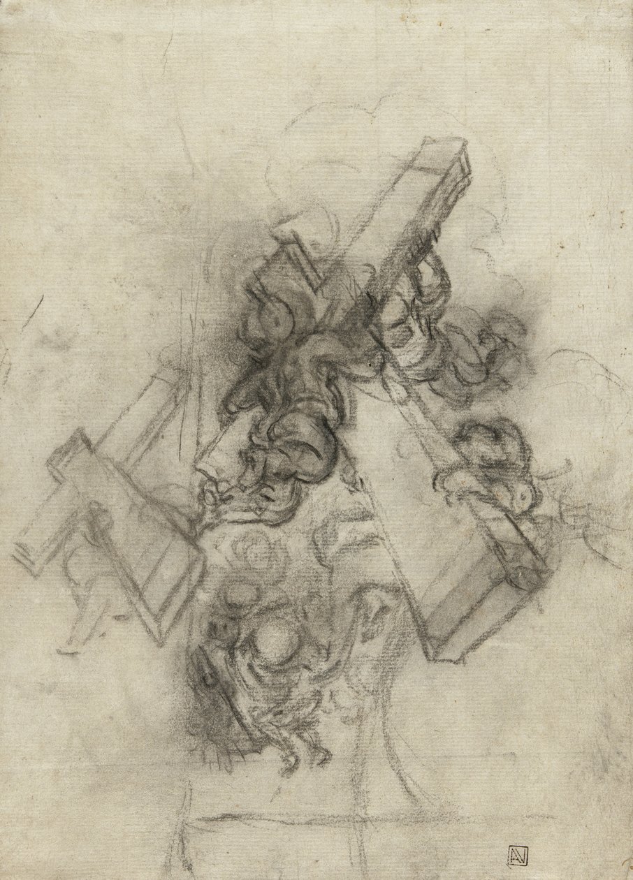 Putti bærer korset, 1672-75 af Gian Lorenzo Bernini