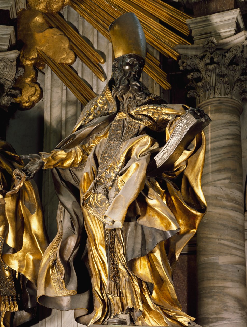 St Augustine, detalje fra Chair of St Peter af Gian Lorenzo Bernini