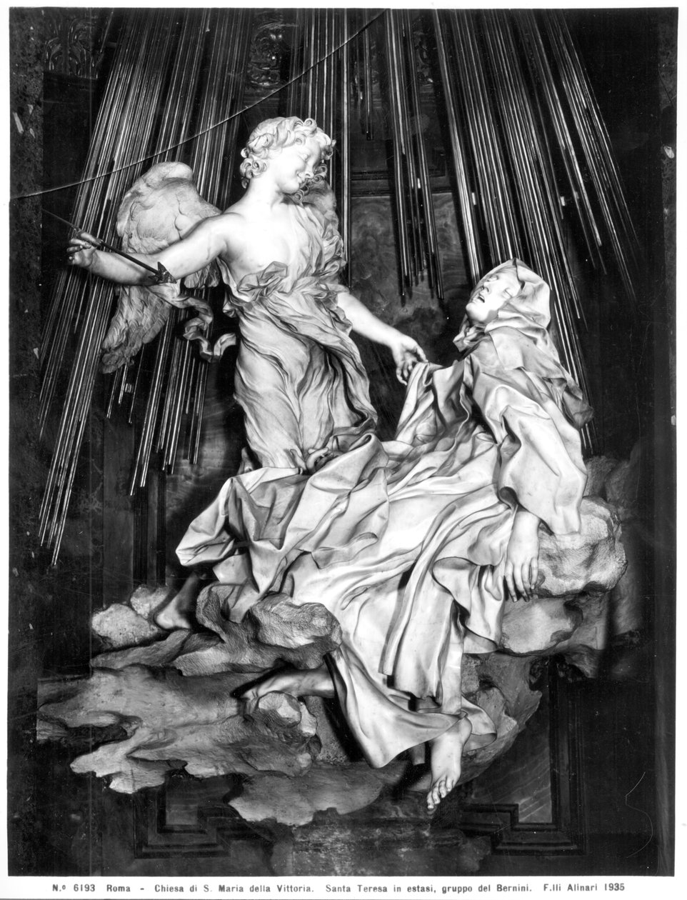The Ecstasy of St. Teresa (marmor) (s/h foto) af Gian Lorenzo Bernini