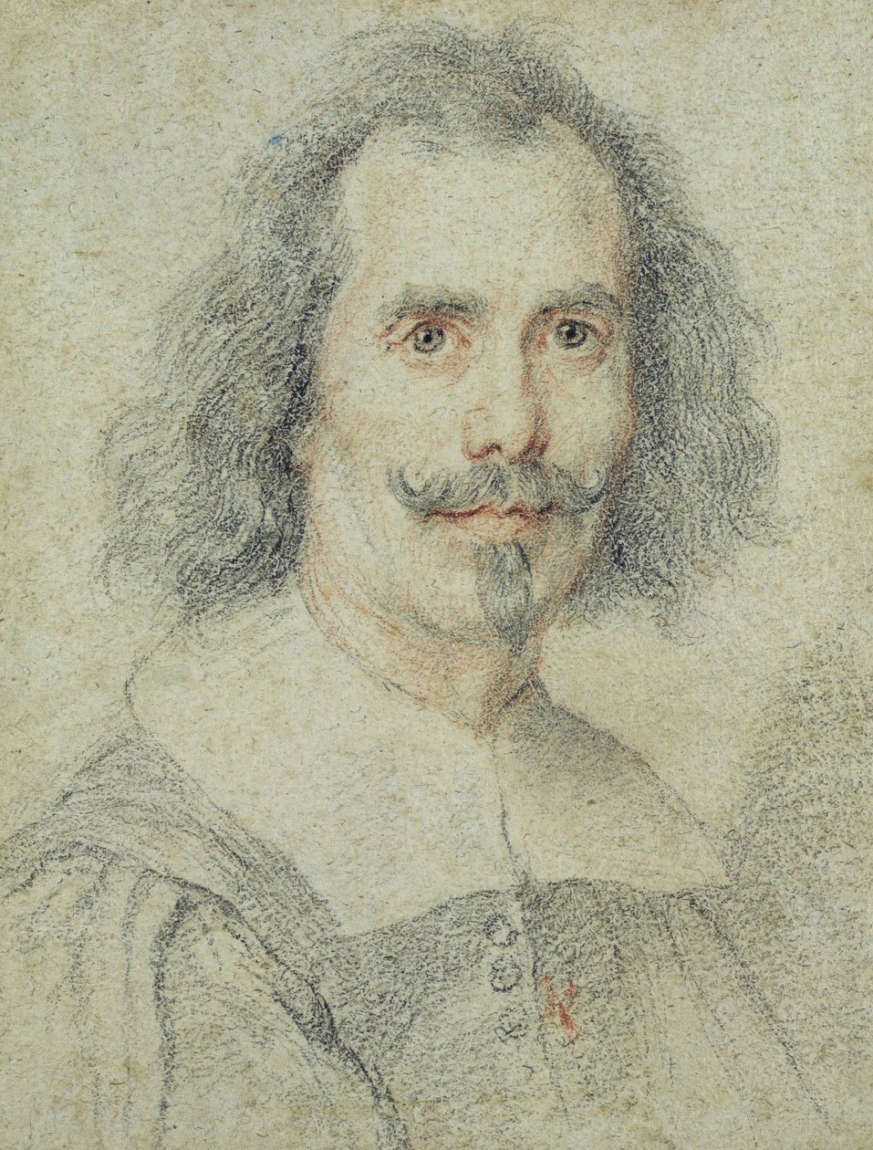 Det såkaldte selvportræt, 1600-tallet (farvet kridt på papir) af Gian Lorenzo Bernini