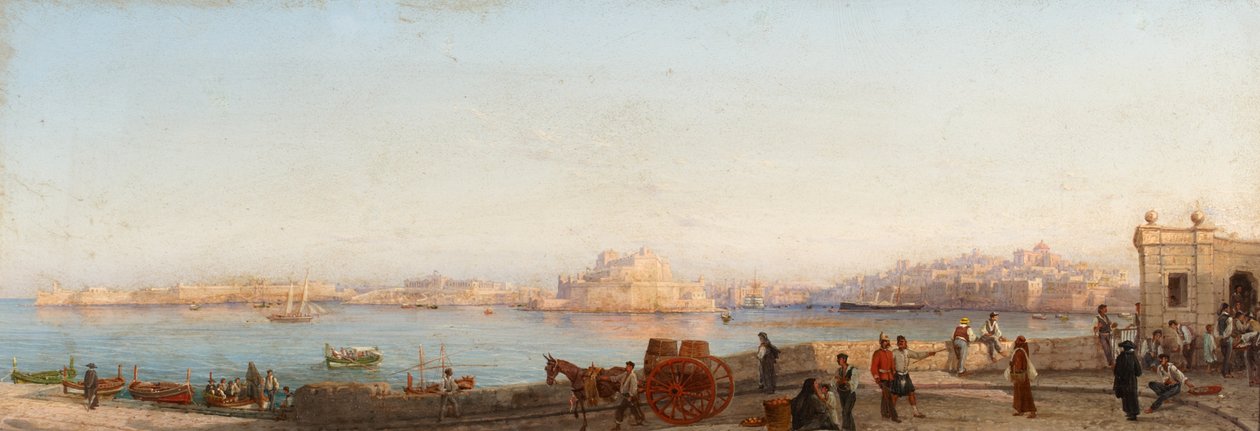 Valletta fra nær Manoel Island af Giancinto Gianni