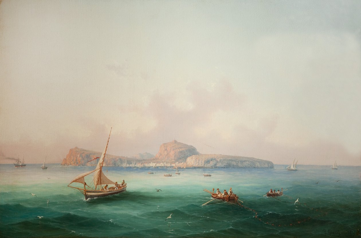 Udsigt over Capri, 1868 af Giancinto Gianni