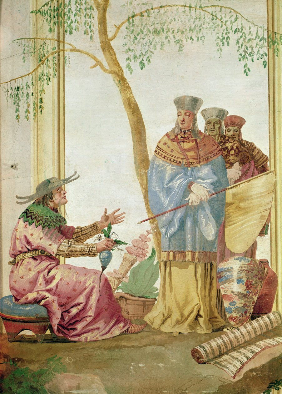 En kinesisk prins før en spåmand af Giovanni Domenico Tiepolo