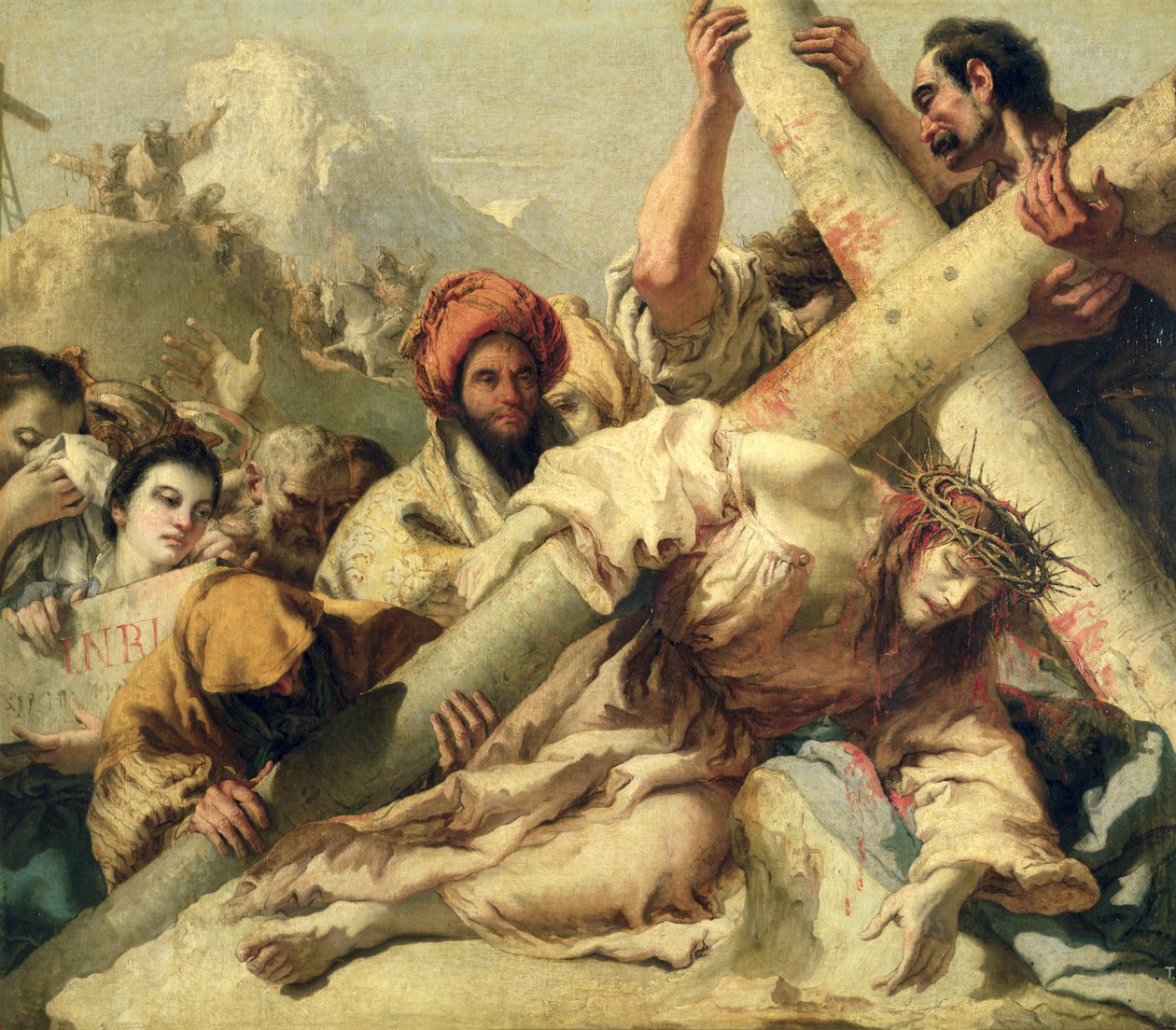Kristi fald på vej til Golgata, 1772 af Giovanni Domenico Tiepolo