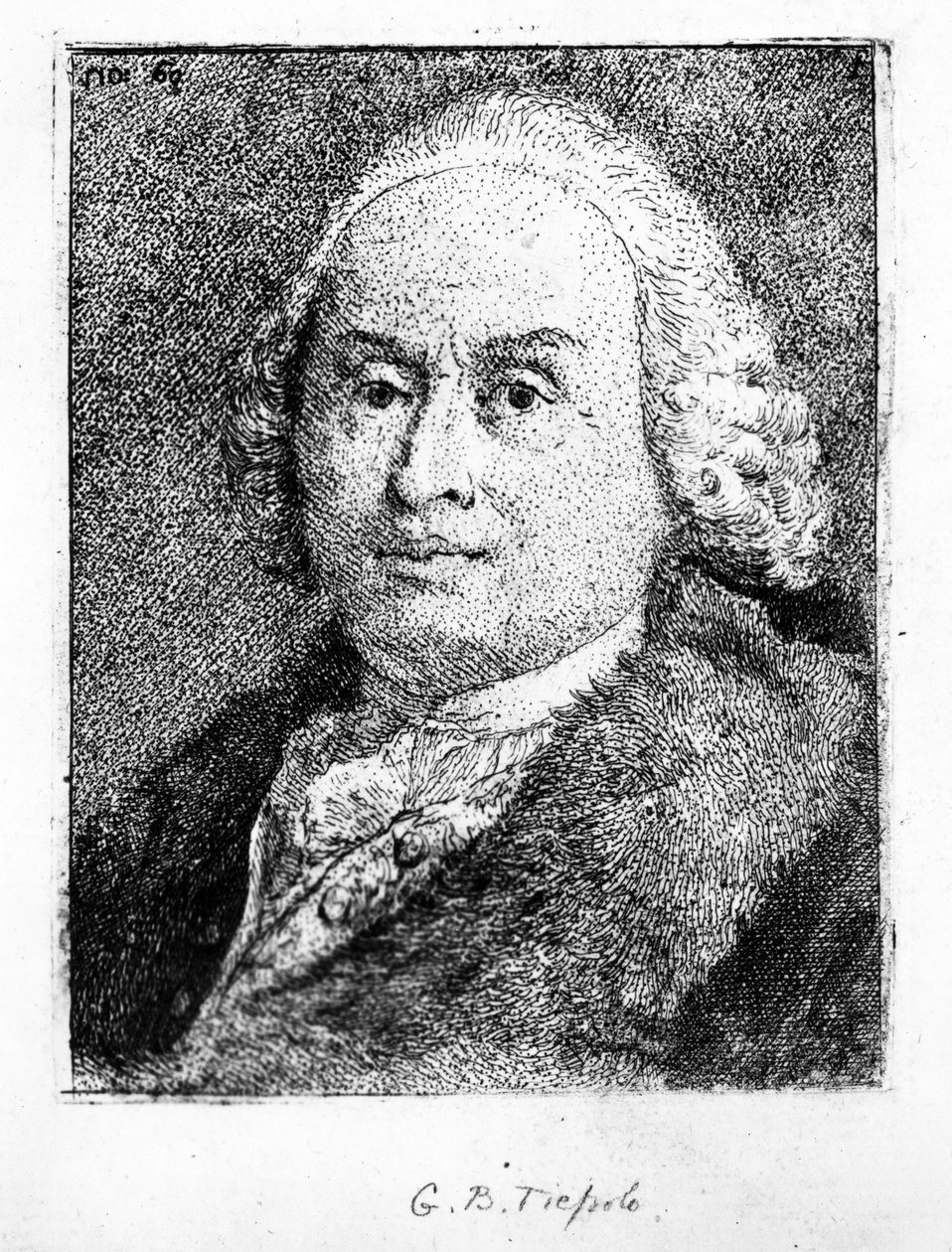Portræt af Giambattista Tiepolo, 1775 af Giovanni Domenico Tiepolo