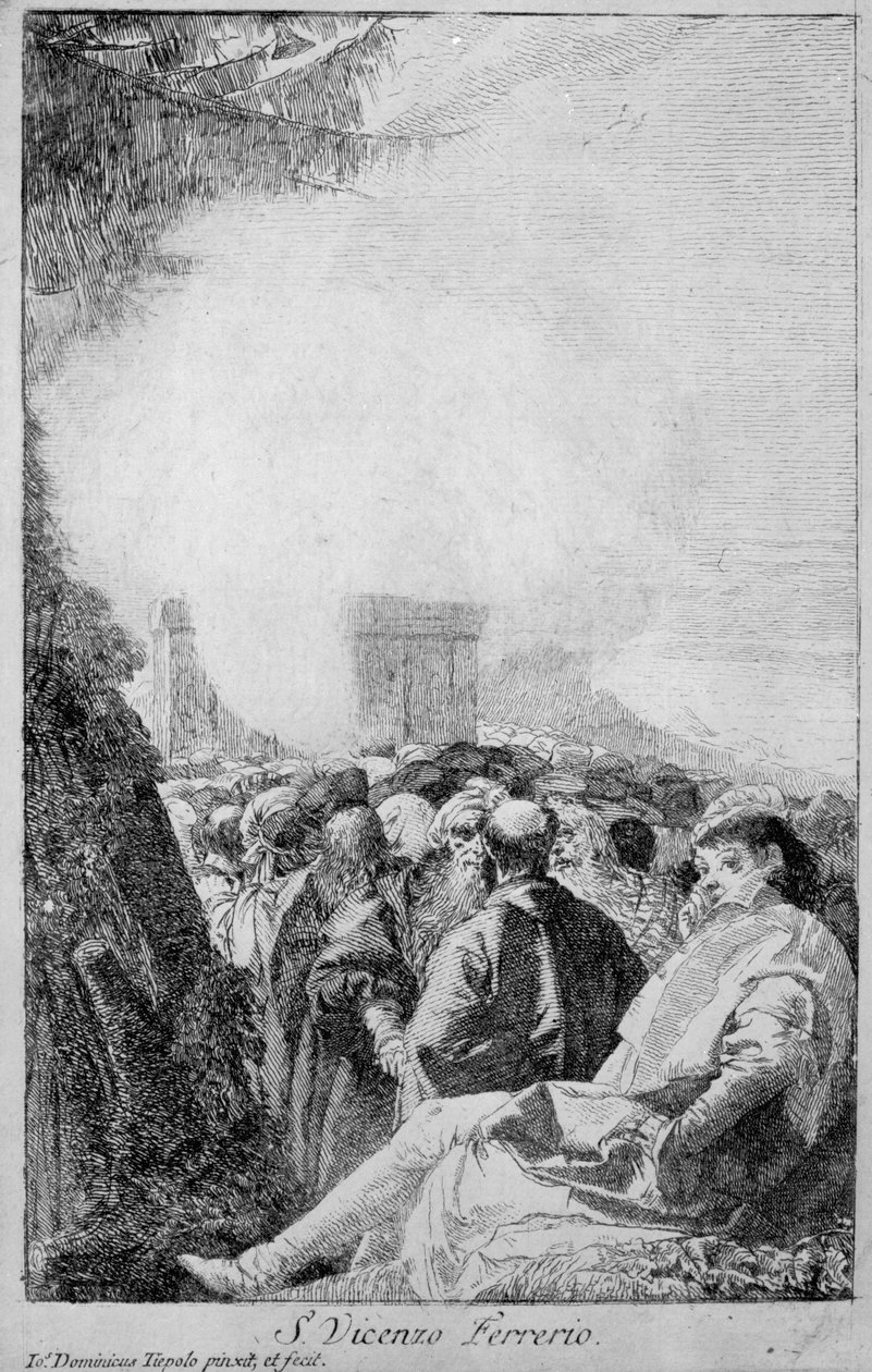 St. Vincent Ferrer, 1750-80 af Giovanni Domenico Tiepolo