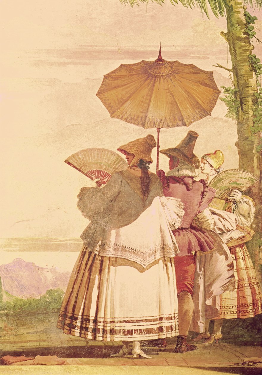 Sommerpromenaden, ca. 1757 af Giovanni Domenico Tiepolo