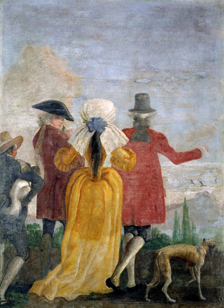 Gåturen, ca. 1791 af Giovanni Domenico Tiepolo