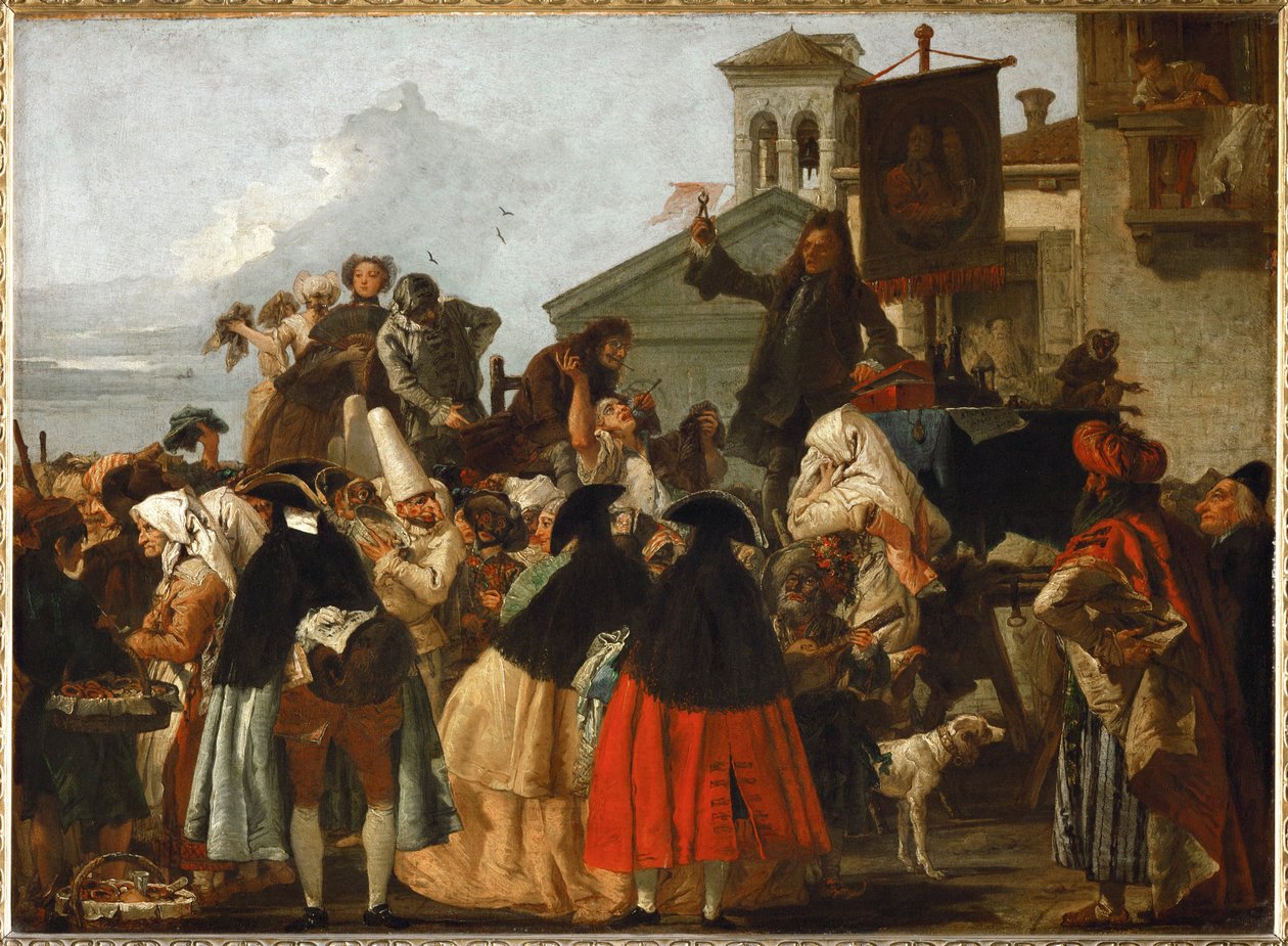 Le charlatan - tandlægen ca. 1754-55 ... af Giandomenico (1727-1804) Tiepolo