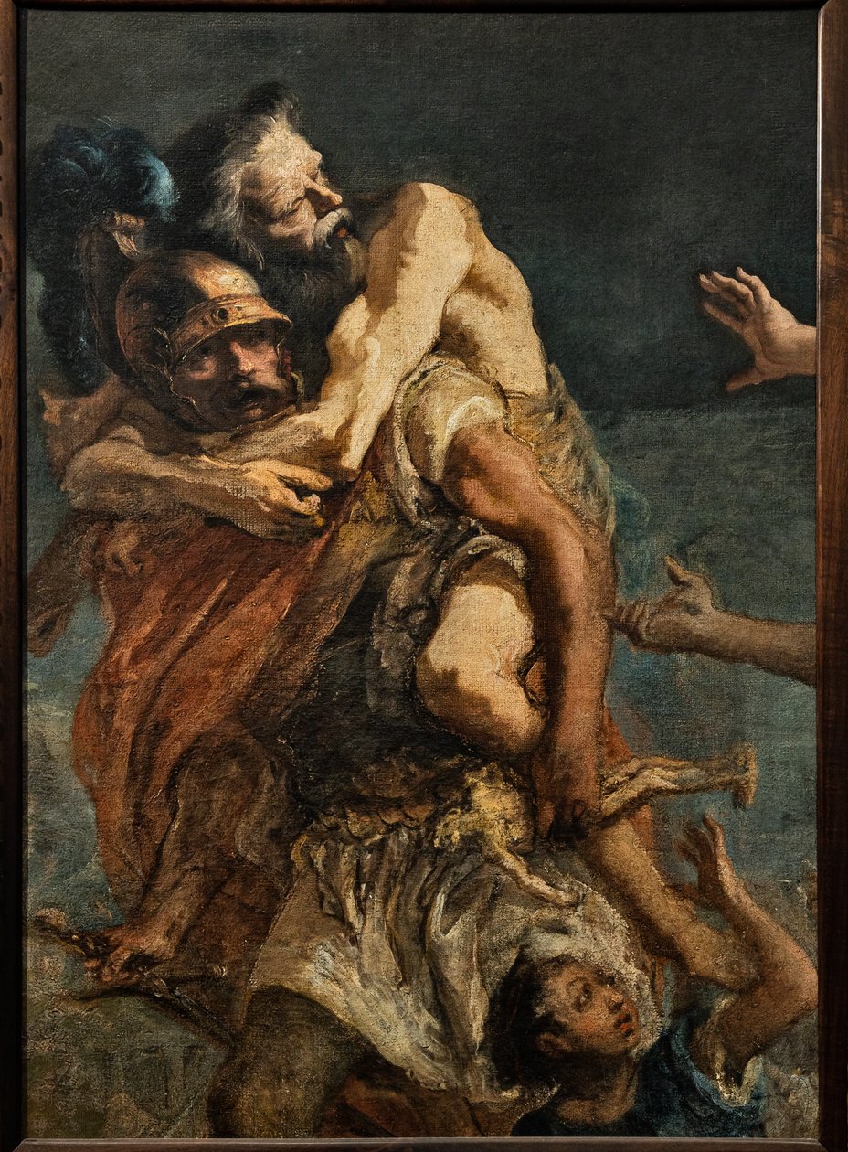 Aeneas, Anchises og Ascanius, ca. 1773 (olie på lærred) af Giandomenico (1727 1804) Tiepolo
