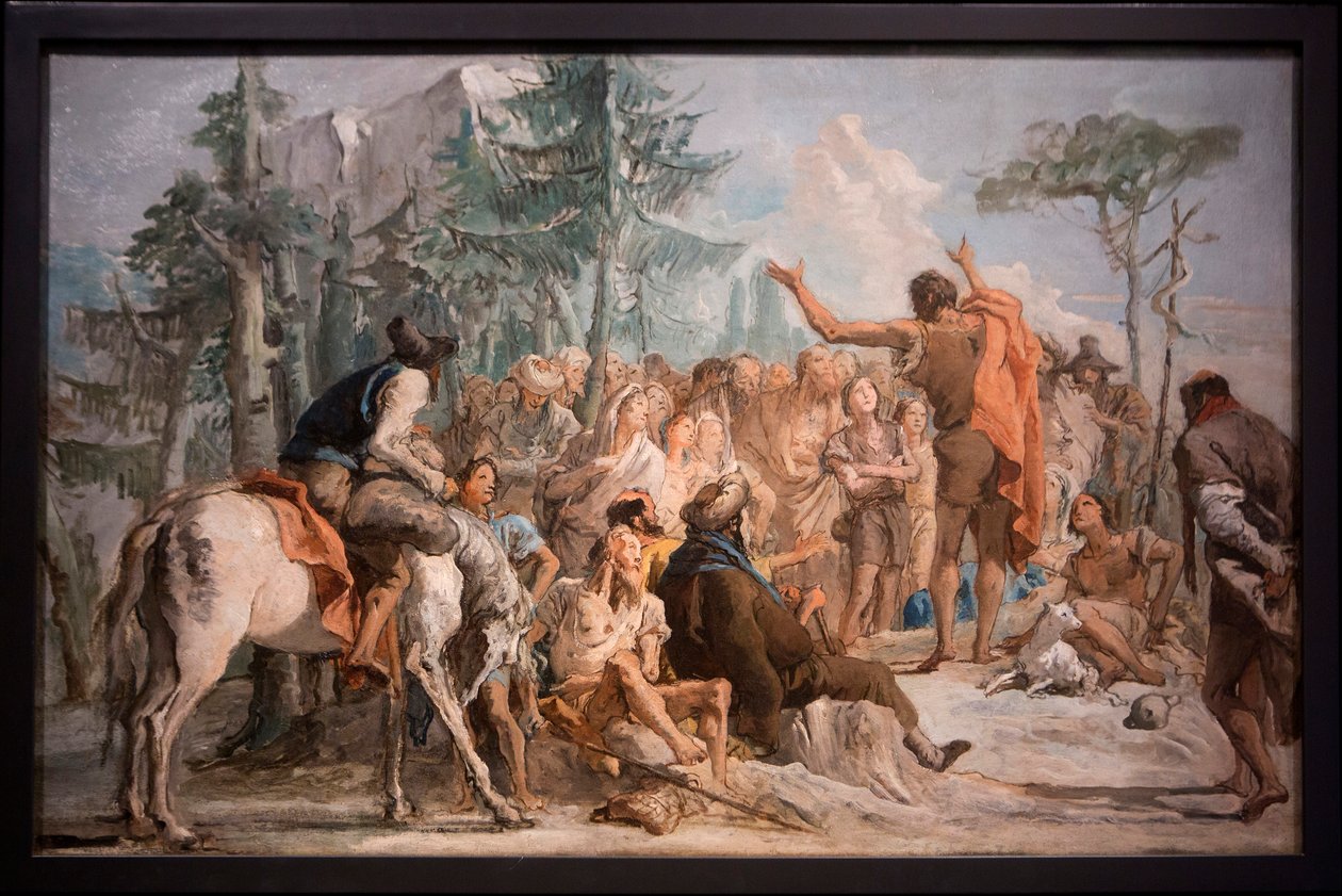 Johannes Døberen prædiker for mængden af Giovanni Domenico Tiepolo