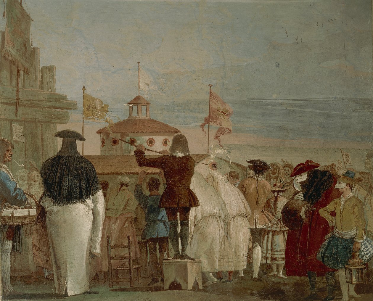Den nye verden (venetiansk karneval) af Giandomenico  Tiepolo