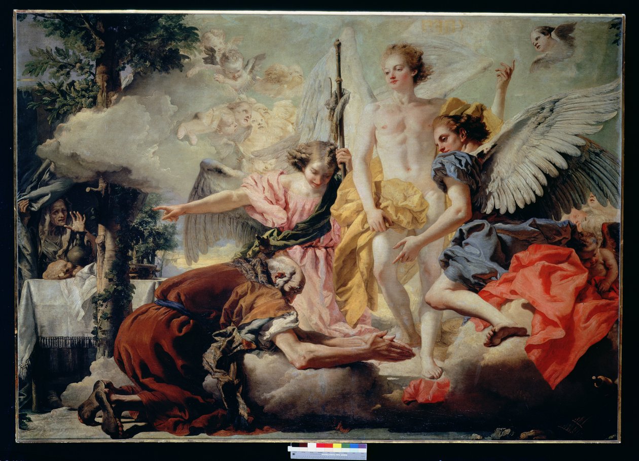 Abraham og de tre engle af Giovanni Domenico Tiepolo