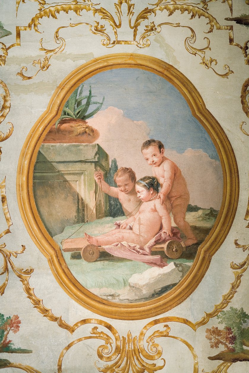 Fresko fra Putti-rummet, i Foresteria (gæstehus) 1757 af Giovanni Domenico Tiepolo