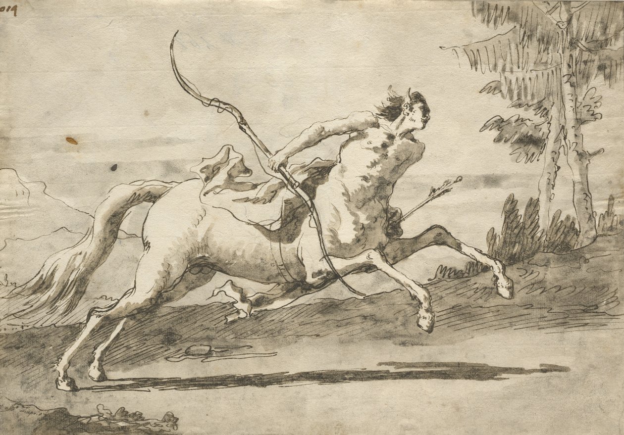Galoperende Kentaur, ca. 1755-65 af Giovanni Domenico Tiepolo