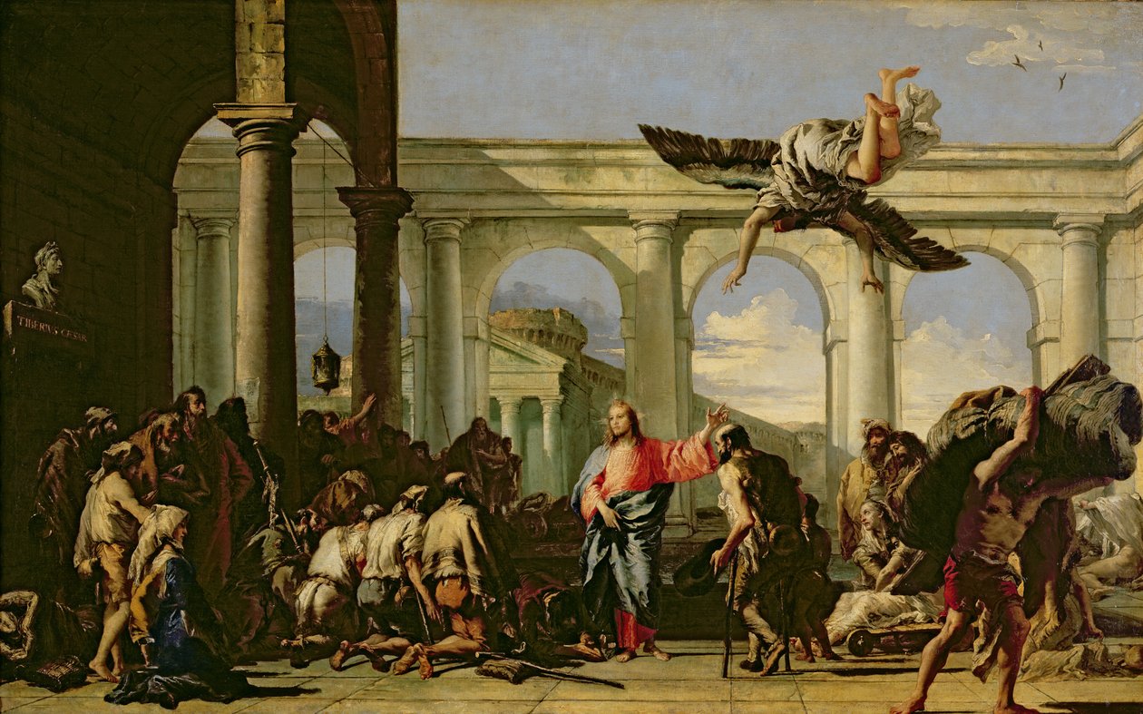 Jesus helbreder den lamme ved Bethesda-dammen, ca. 1759 af Giovanni Domenico Tiepolo