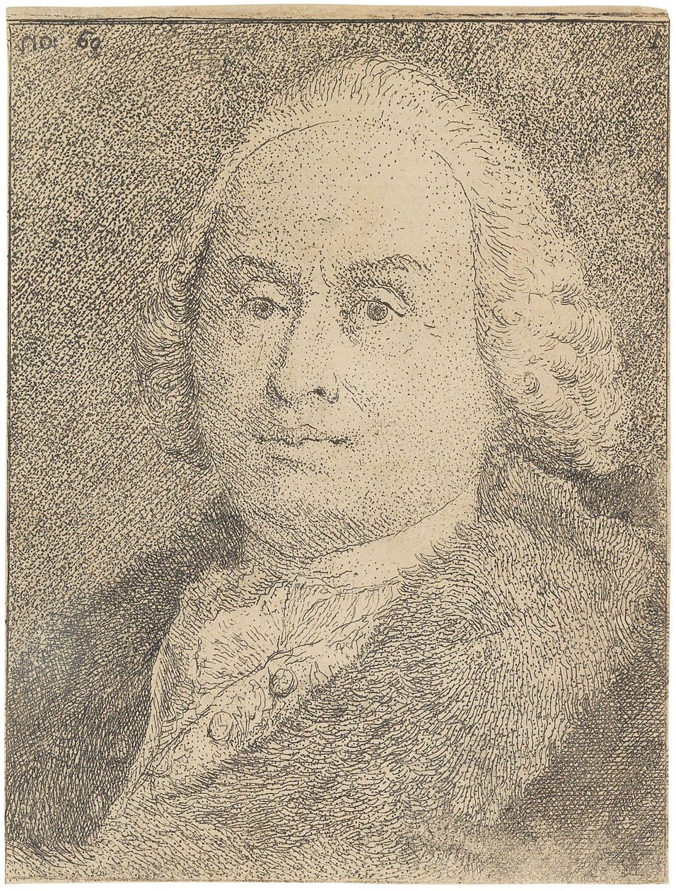 Portræt af Giovanni Battista Tiepolo 1696-1770, 1770. af Giandomenico Tiepolo