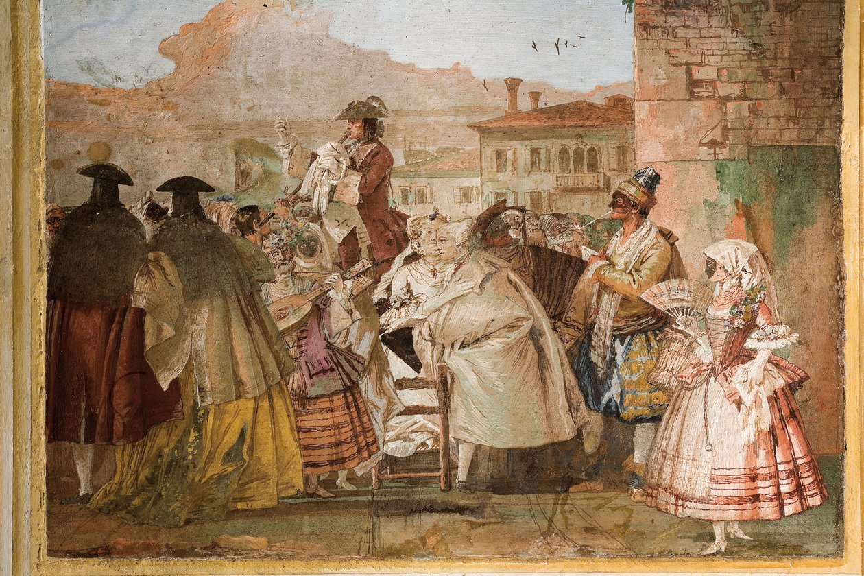 Charlatanen, fra rummet med karnevalsscener i Foresteria, 1757 af Giovanni Domenico Tiepolo