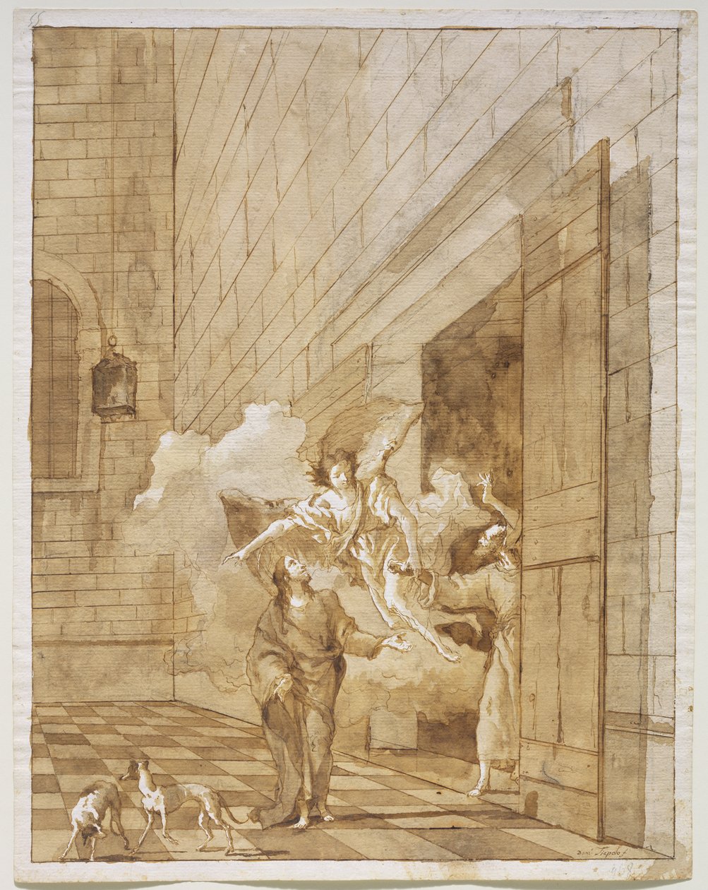 Sankt Peters og Johannes befrielse fra fængslet, ca. 1770 af Giovanni Domenico Tiepolo