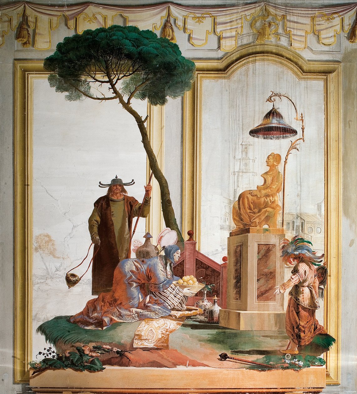 Tilbuddet af frugt til en måneguddom, fra det kinesiske værelse i Foresteria, 1757 af Giovanni Domenico Tiepolo