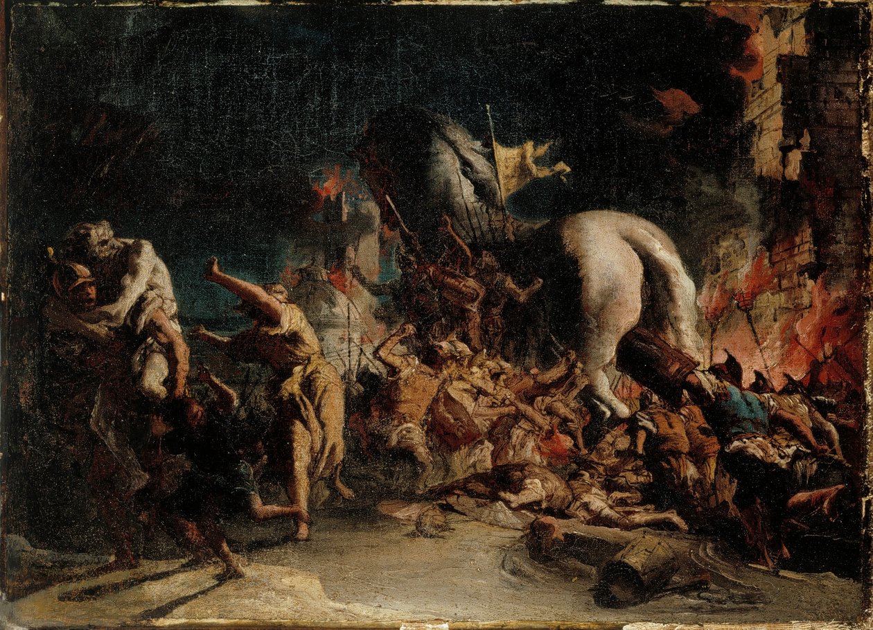 Belejringen af Troja, ca 1760. af Giovanni Domenico Tiepolo