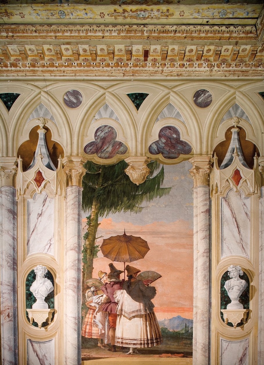 Sommervandringen, fra rummet i den gotiske pavillon, i Foresteria, 1757 af Giovanni Domenico Tiepolo