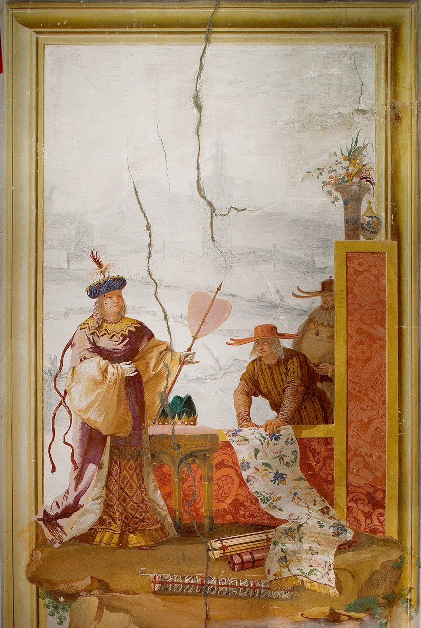 Tekstilhandleren, fra det kinesiske værelse i Foresteria, 1757 af Giovanni Domenico Tiepolo