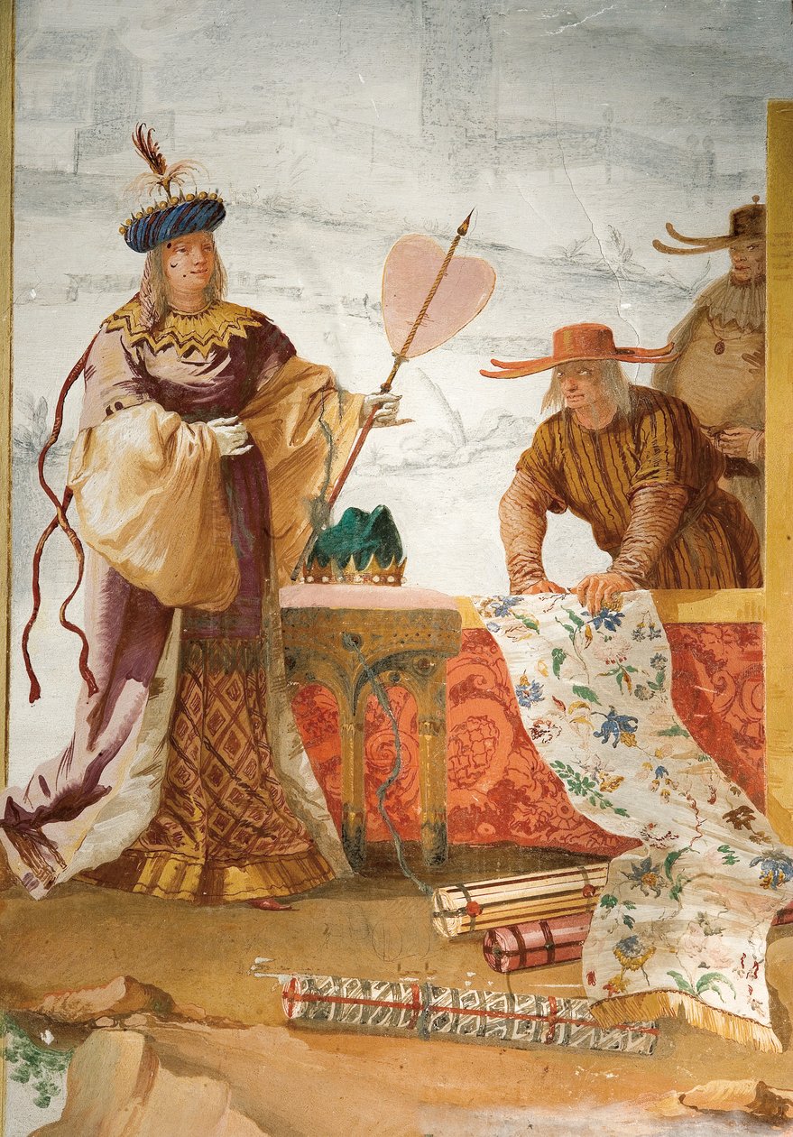 Tekstilhandleren, fra det kinesiske værelse i Foresteria, 1757 af Giovanni Domenico Tiepolo