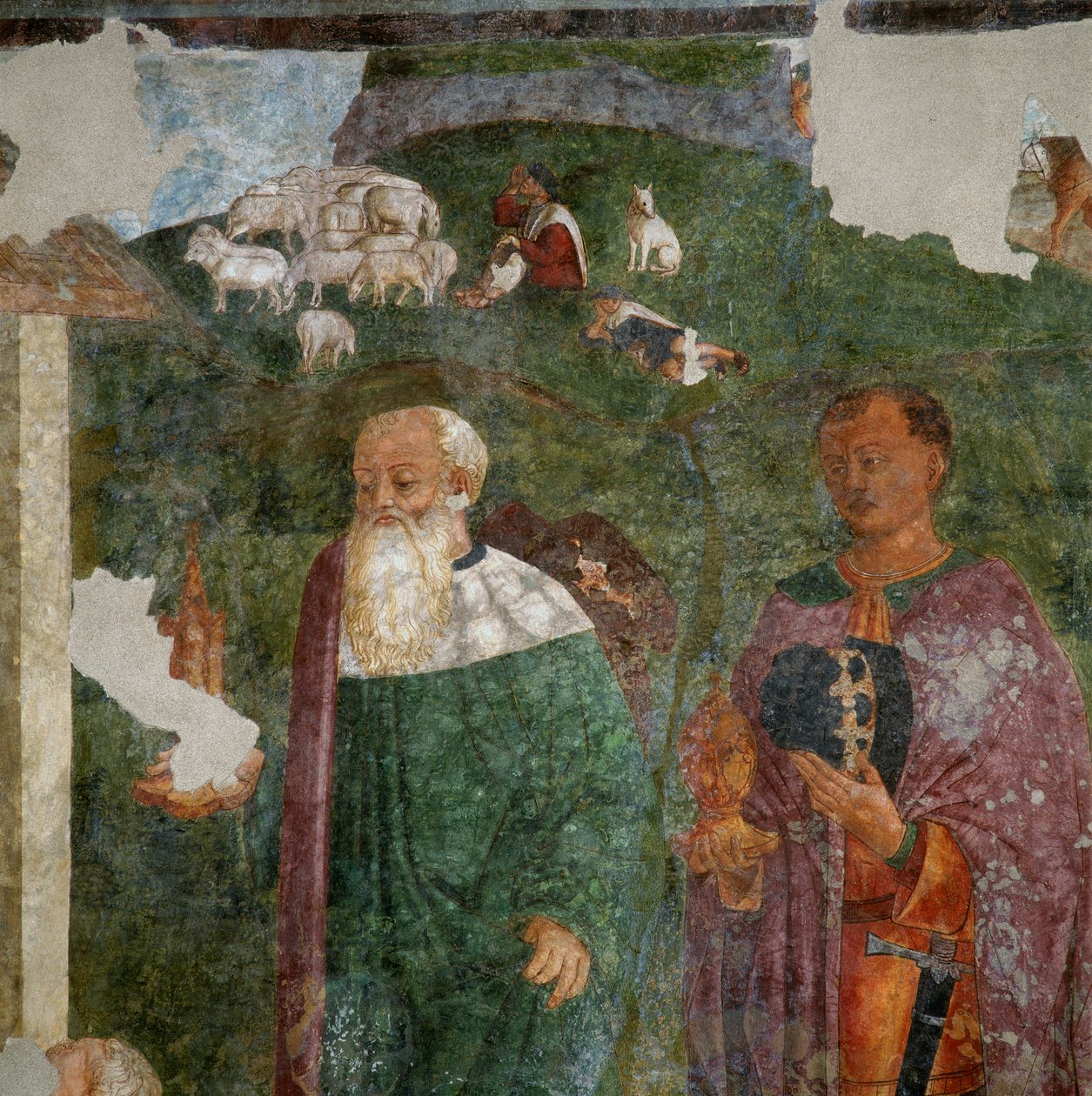 To konger, detalje fra magiernes tilbedelse af Gianfrancesco da Tolmezzo