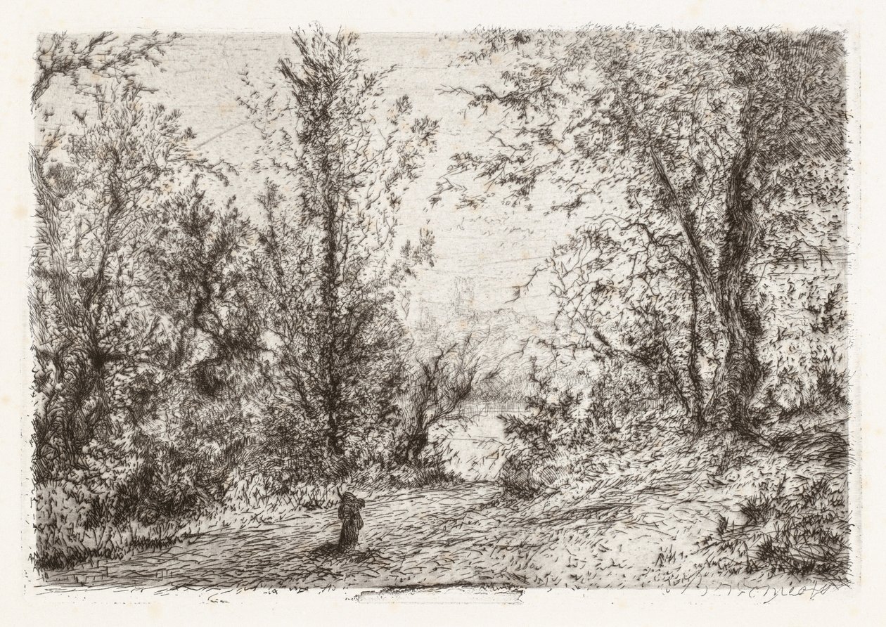 Skov ved Lago Maggiore [Skov ved Lago Maggiore] af Giberto Borromeo