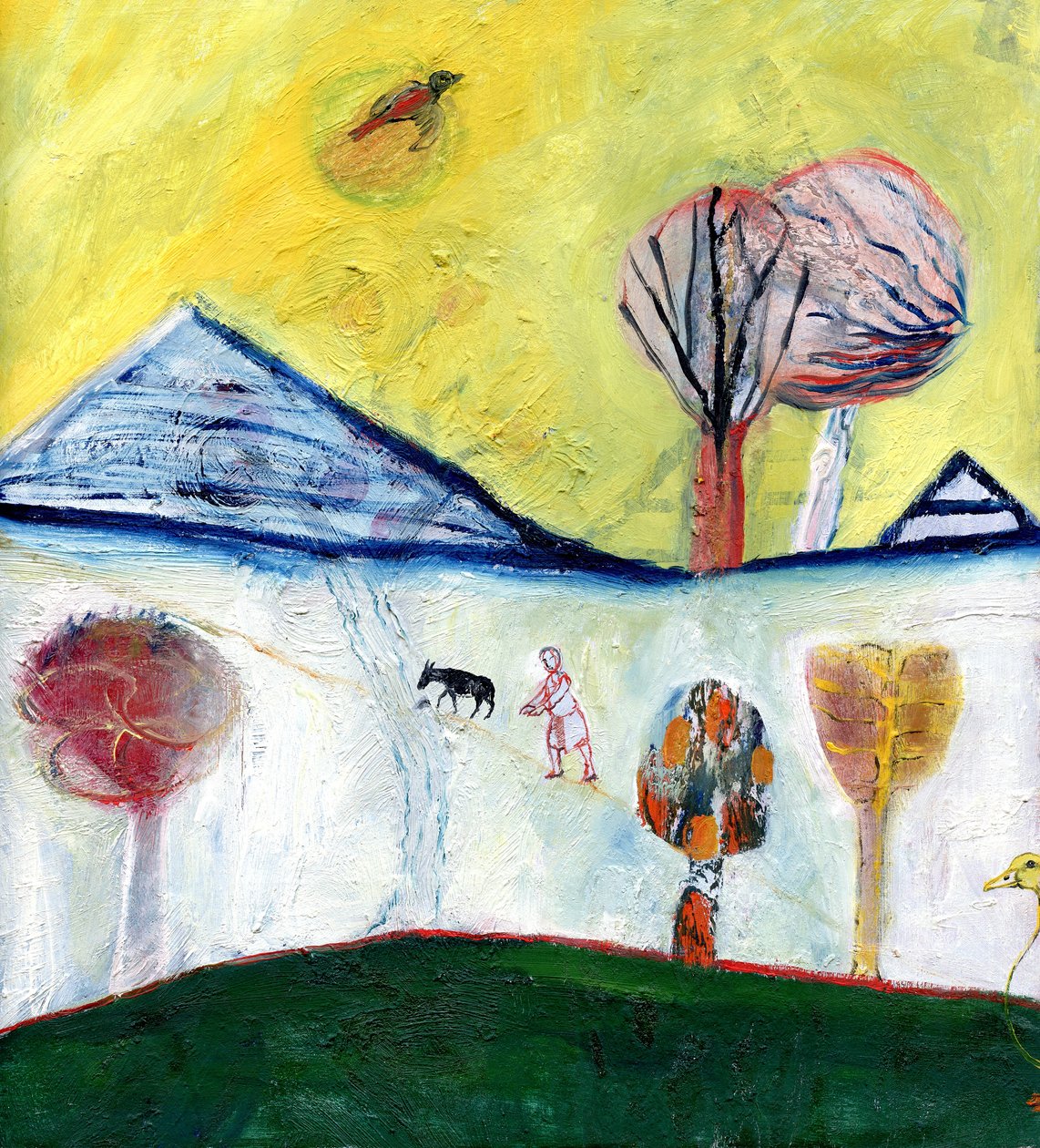 My Duck, 2004, (olie på papir) af Gigi Sudbury