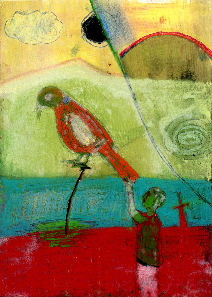 Orange Bird, 2013, (blandet medier) af Gigi Sudbury