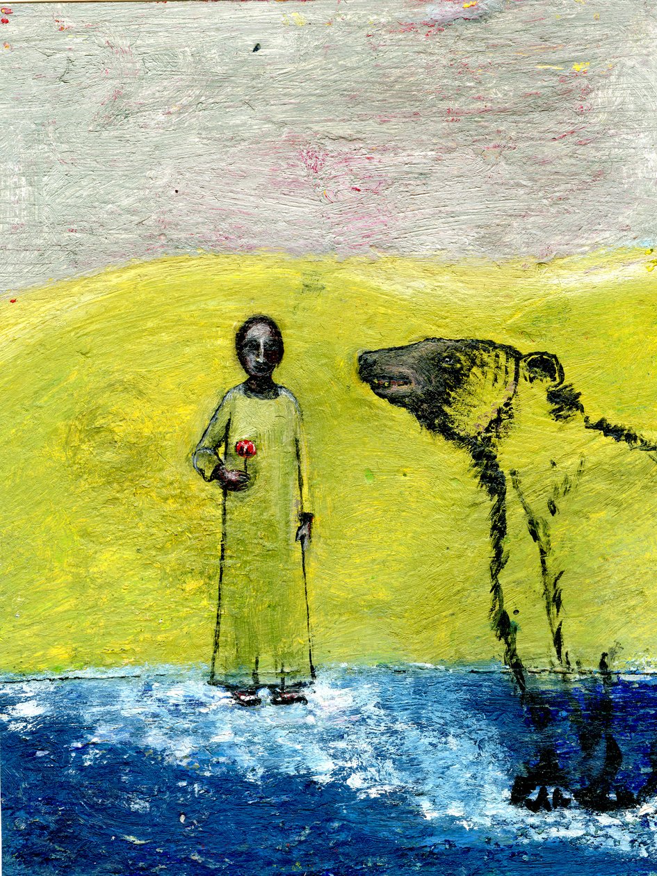 Sød rose og brun bjørn, 2005, af Gigi Sudbury