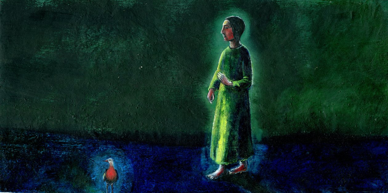 That Night Bird, 2003, (olie på gesso-tavle) af Gigi Sudbury