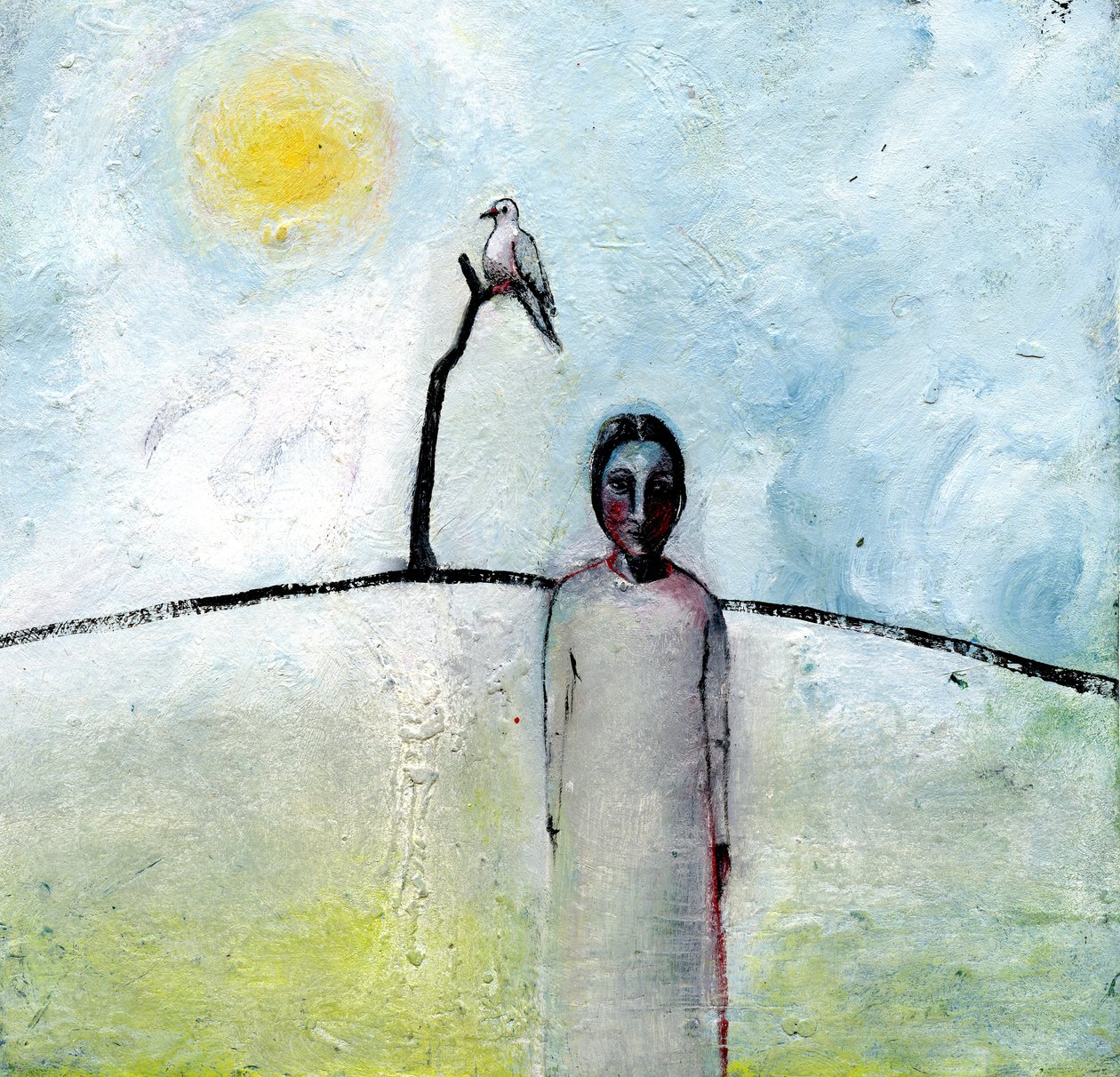Treetop, 2003, (olie på papir) af Gigi Sudbury