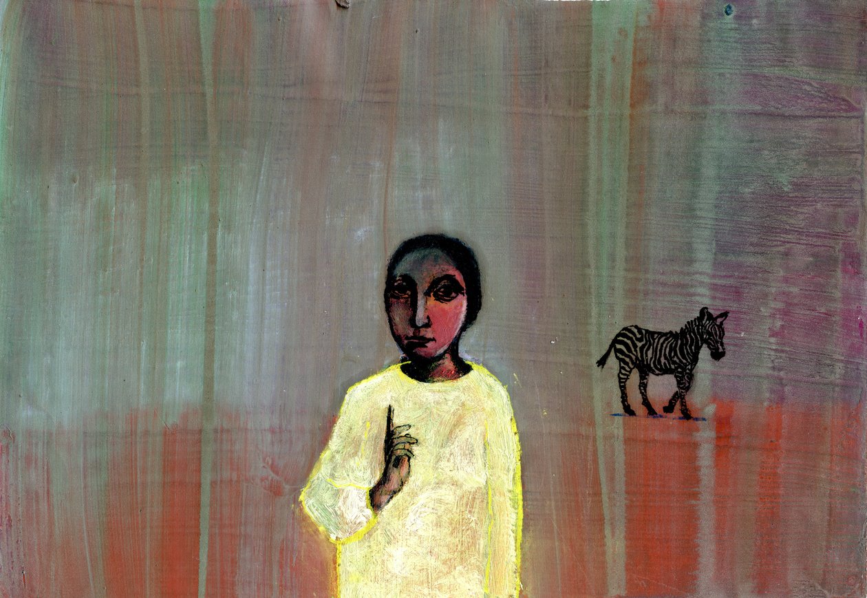Zebra, 2005, (blandet medier) af Gigi Sudbury