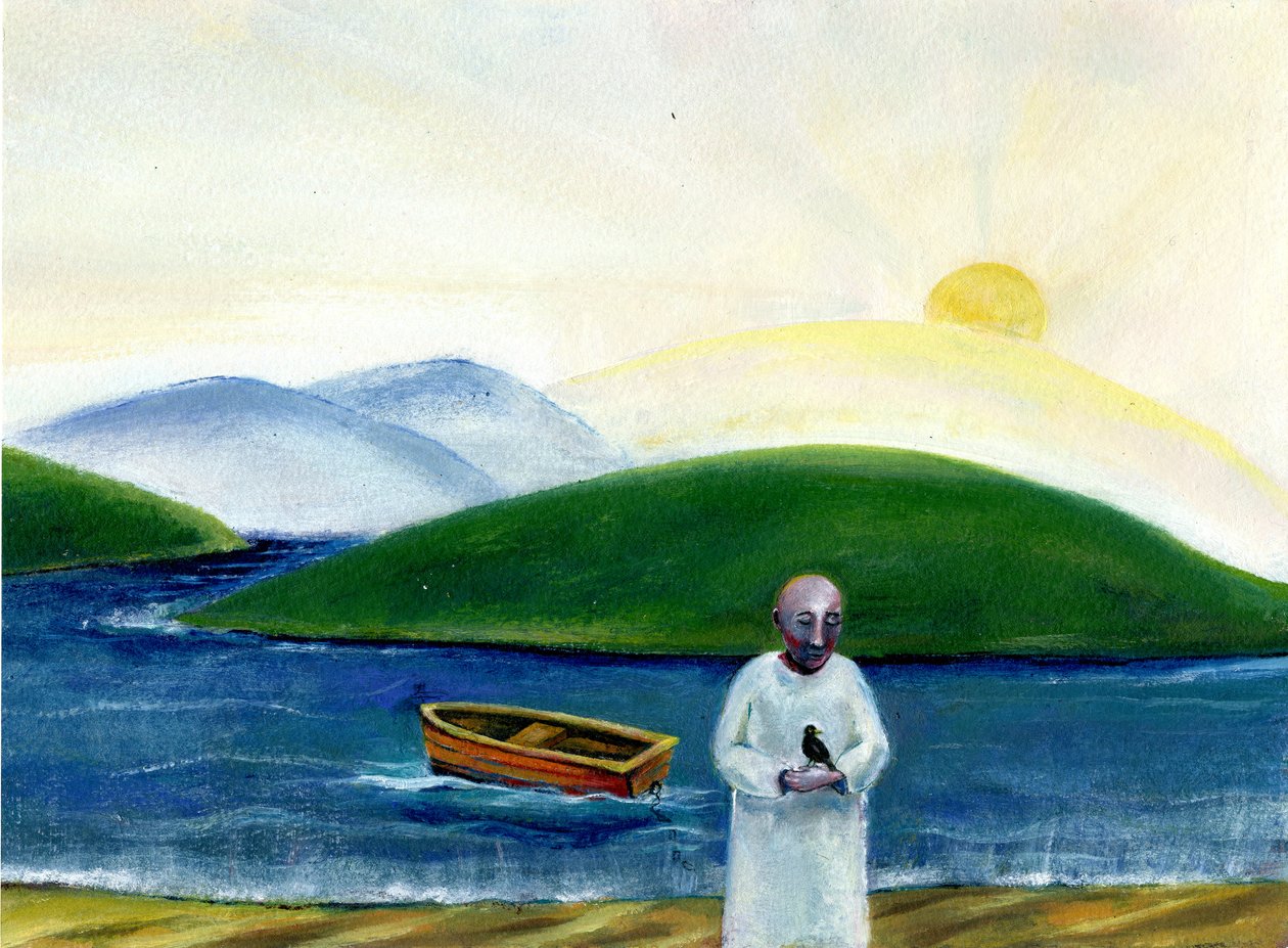 Dawn Goodbye, 2004, (olie på papir) af Gigi Sudbury