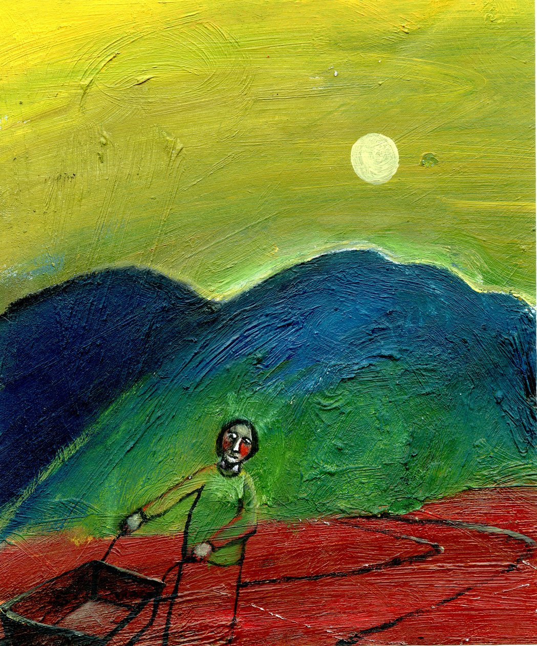 I Had Everything I Needed, 2003 (olie på papir) af Gigi Sudbury