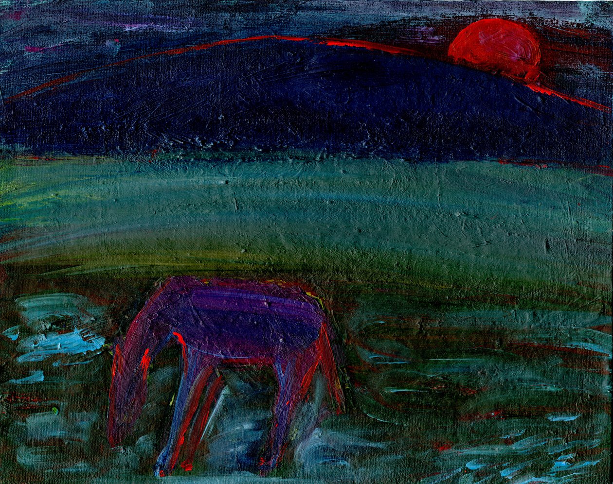 Hesten og den røde måne, 2016, af Gigi Sudbury