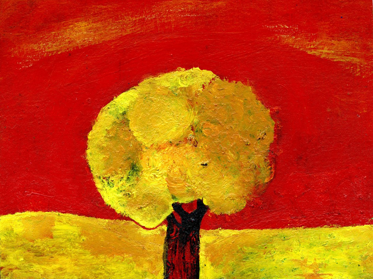 Yellow Tree, 2006, (olie på papir) af Gigi Sudbury
