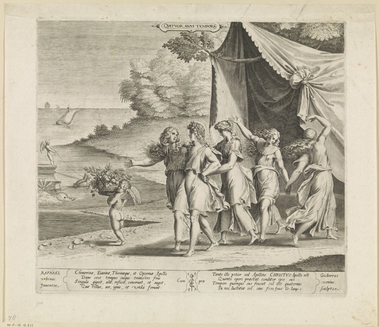 Apollo og de fire årstider Quatro anni tempora (titel på objekt) af Gijsbert Van Veen